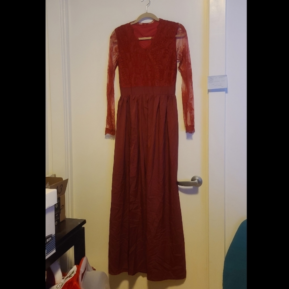Maxi Dress with Lace Detail
